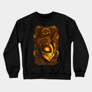 angel demon, rock n roll music inspired, sin side design Crewneck Sweatshirt